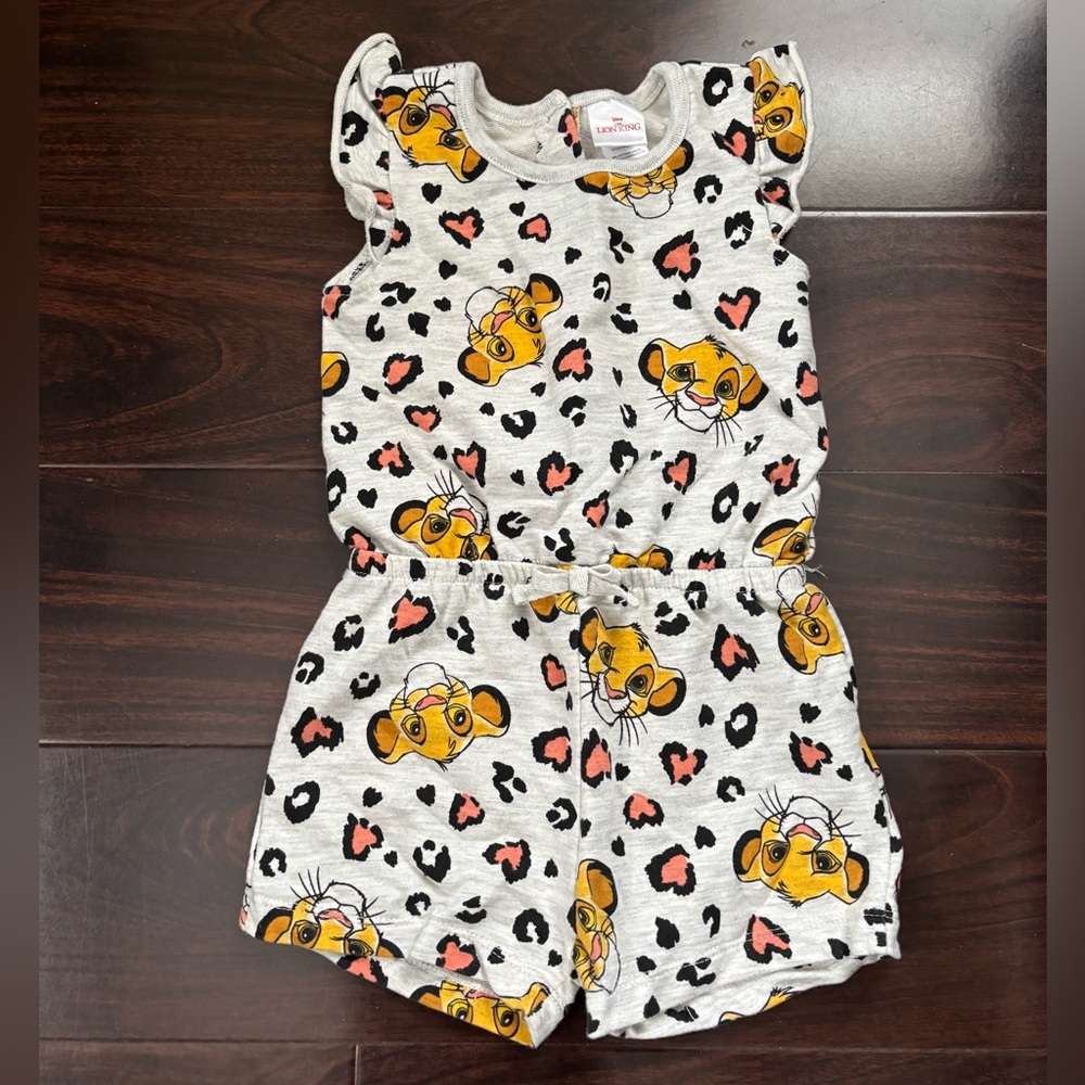 Disney Lion King Animal Print Romper 2T